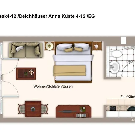 Apartment Deichhaeuser Anna Kueste Deichhaeuser Anna Kueste 4-12 *